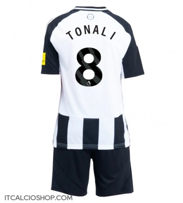 Newcastle United Sandro Tonali #8 Prima Maglia Bambino 2024-25 Manica Corta (+ Pantaloni corti)
